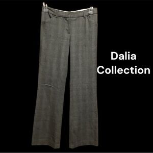 DALIA COLLECTION GRAY LT PLAID CAREER SLACKS SIZE 4 WITH 32” INSEAM, GENTLY WORN